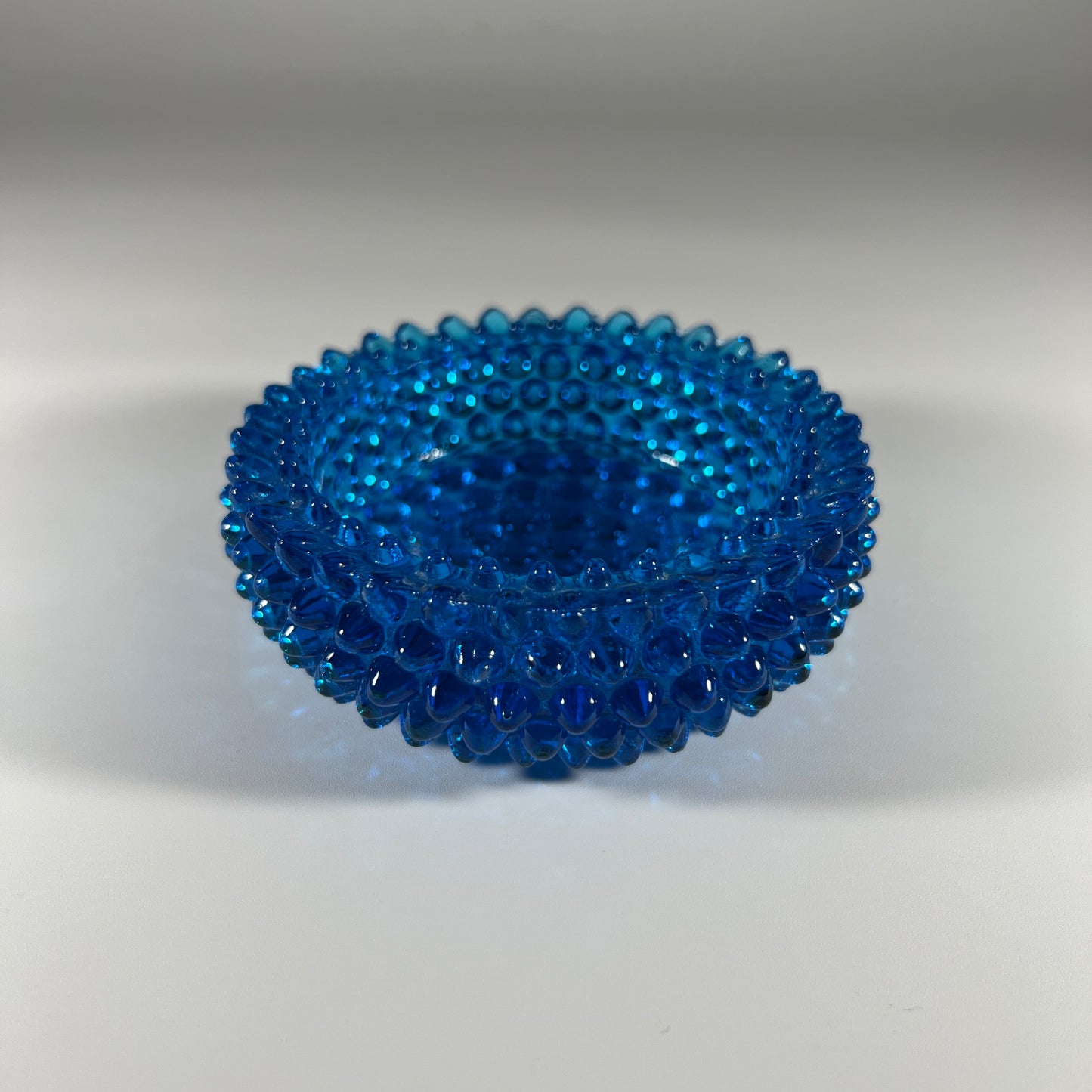Fenton Hobnail Blue Glass Salt Cellar