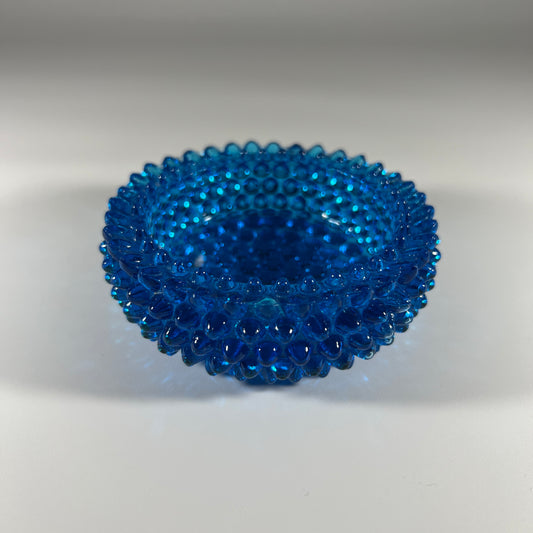 Fenton Hobnail Blue Glass Salt Cellar