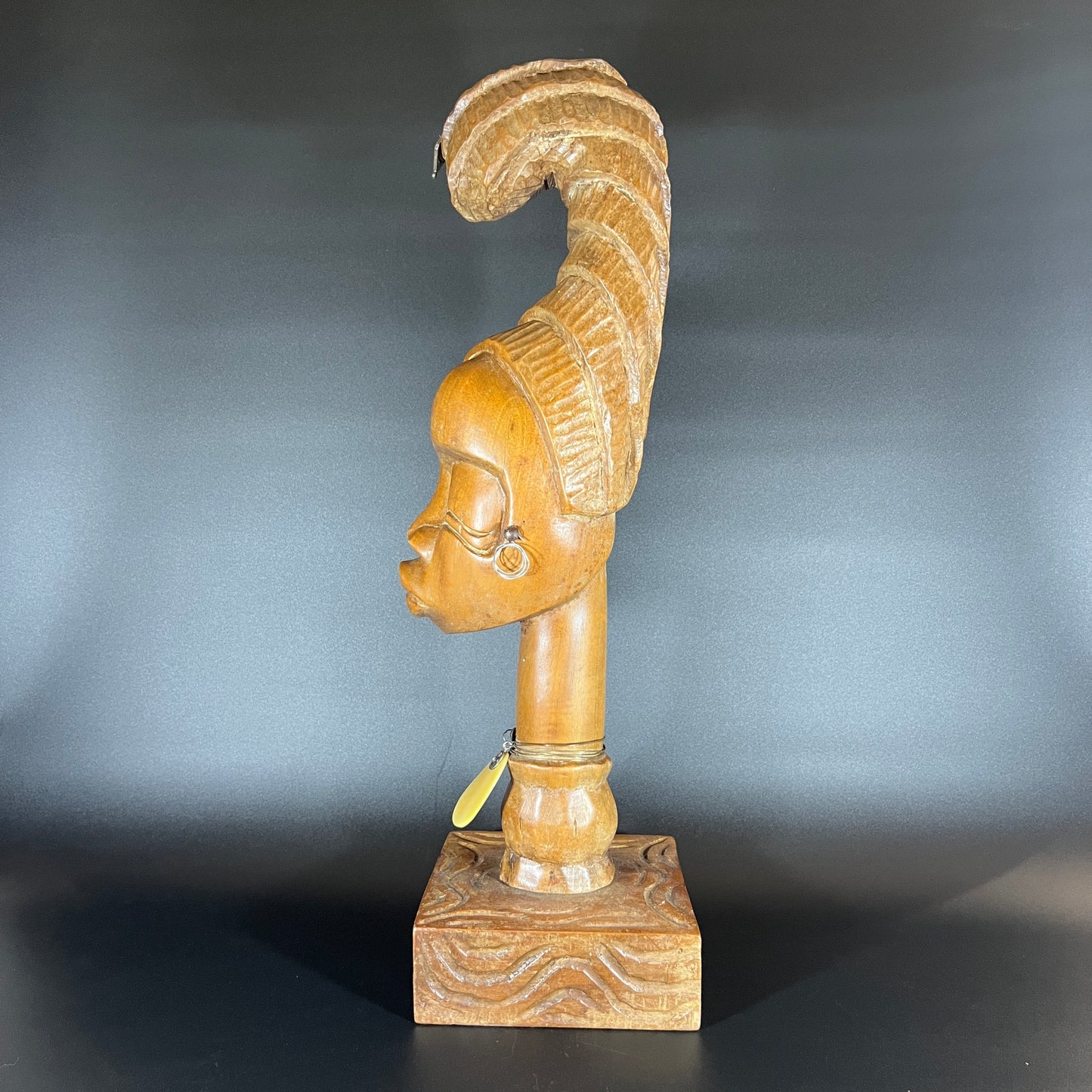 Large Carved African Head Sculpture