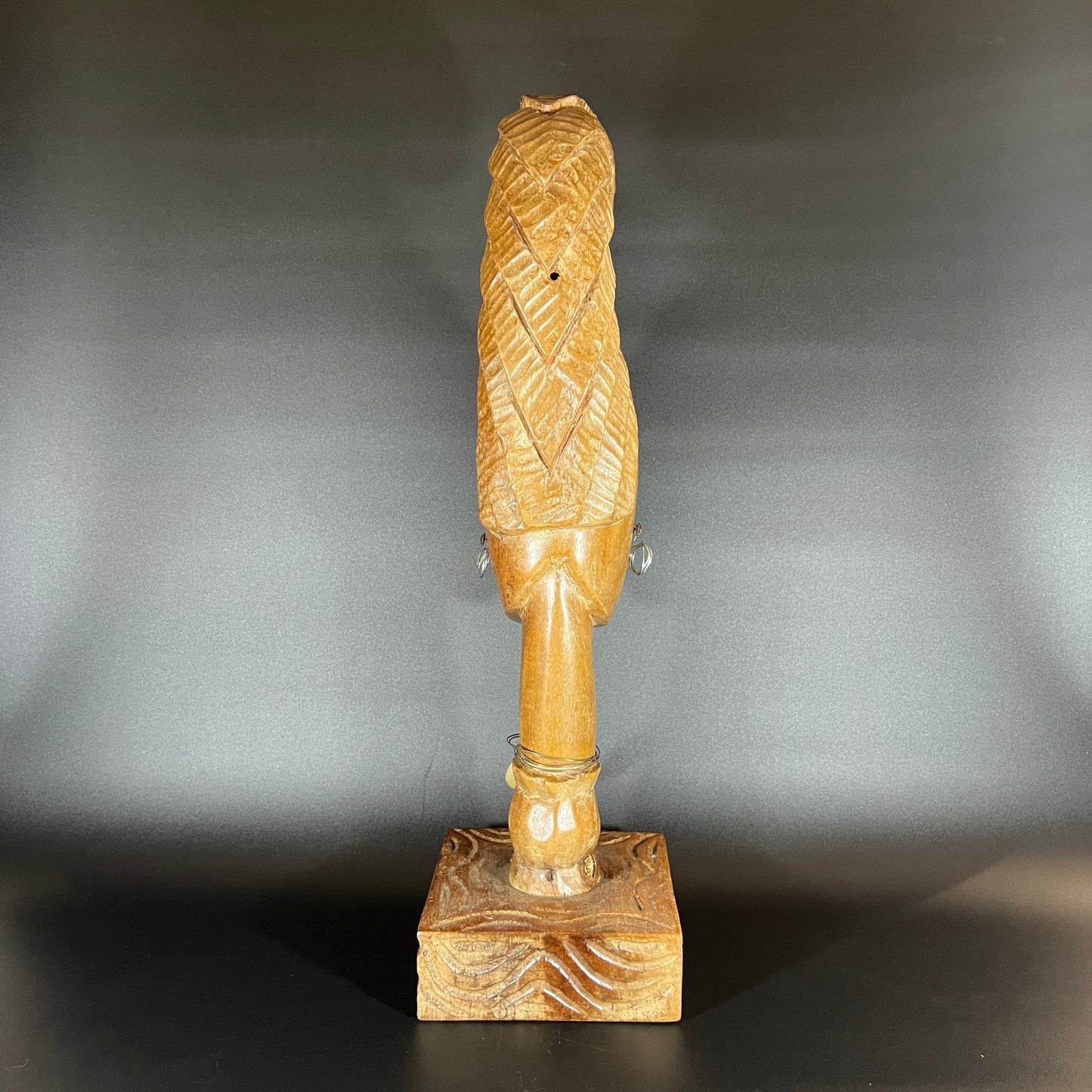 Large Carved African Head Sculpture