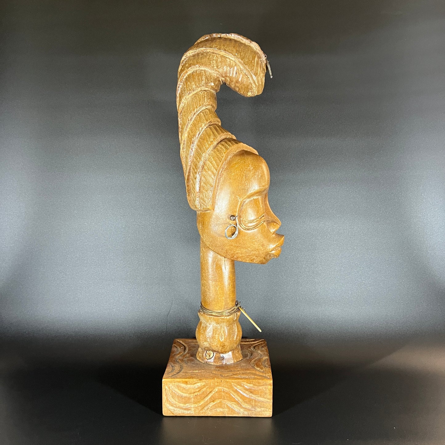 Large Carved African Head Sculpture