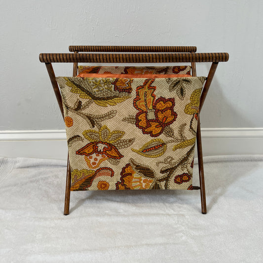 Vintage Folding Knitting Basket