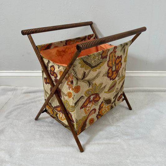 Vintage Folding Knitting Basket