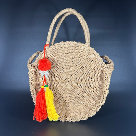 Kim Rogers Circle Straw Tote