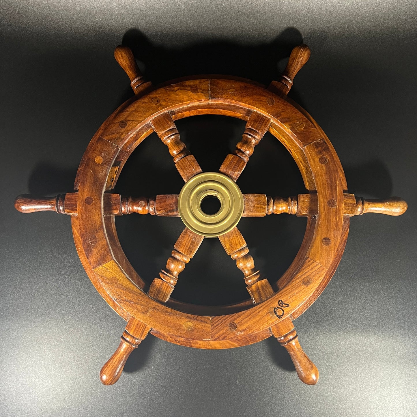 Wood & Brass 18" Ships Wheel