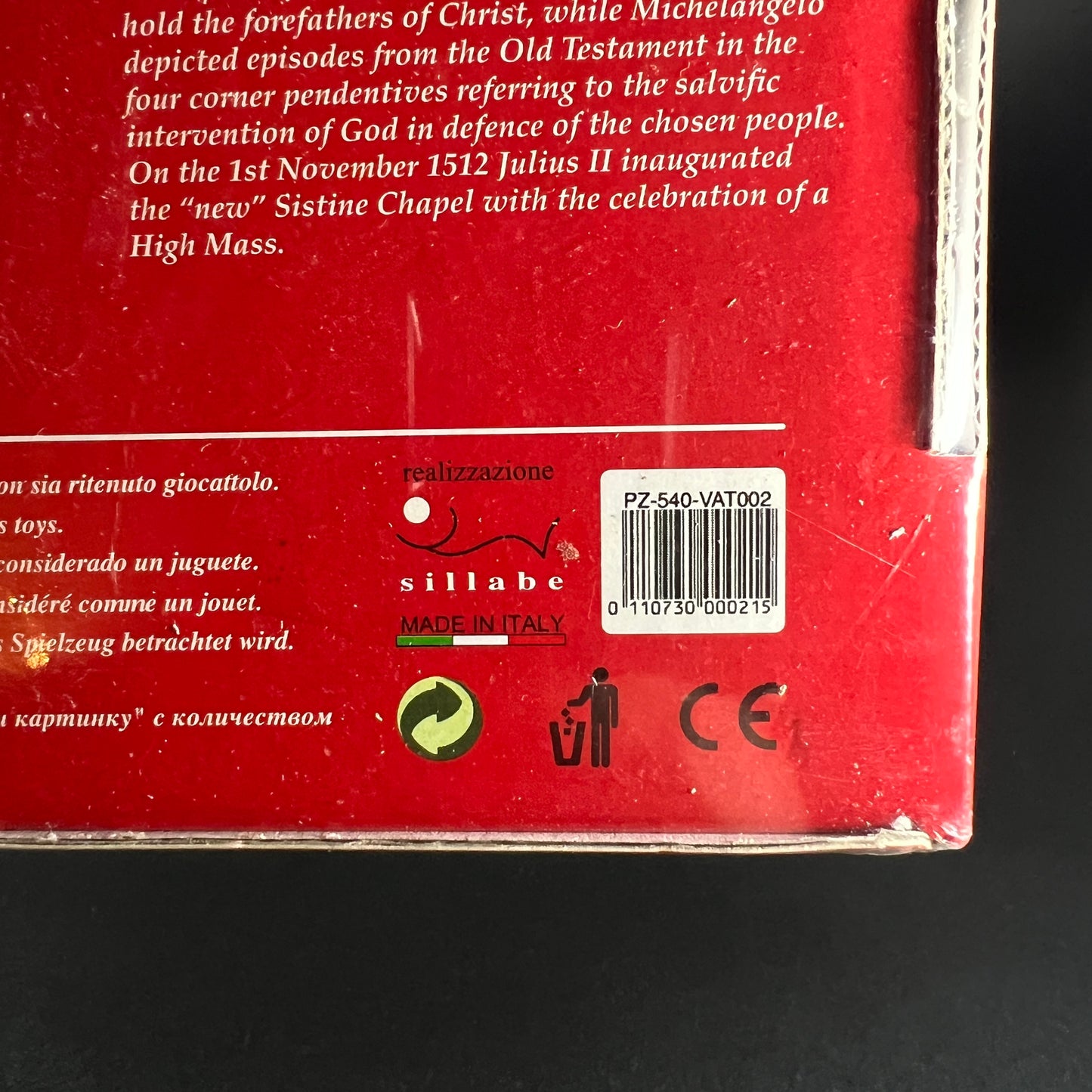 Michelangelo Sistine Chapel Puzzle NIB