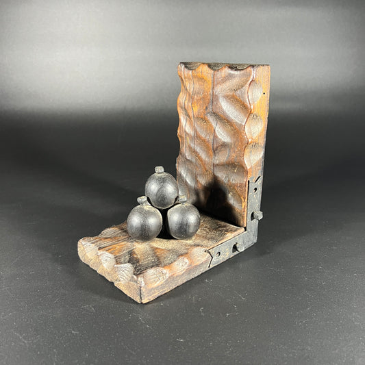 Vintage Bookend with Cannonballs