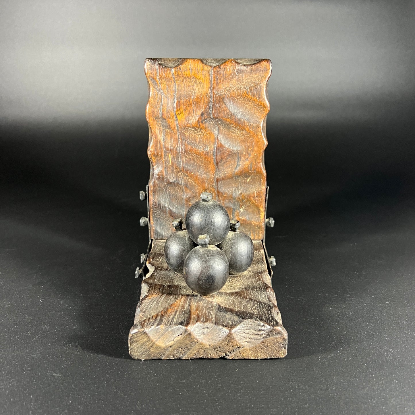 Vintage Bookend with Cannonballs