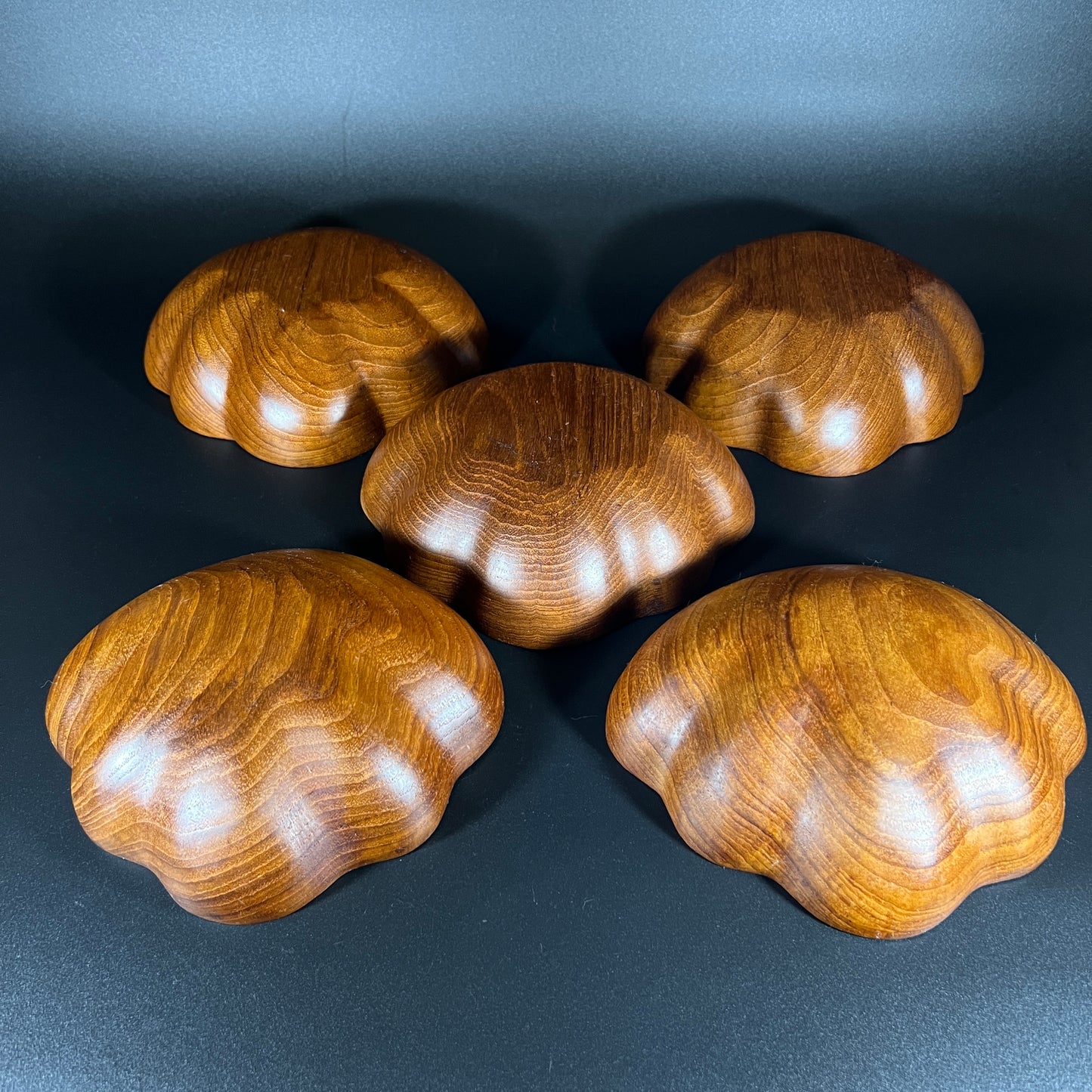 Monkey Pod Scalloped Bowls (set of 5)