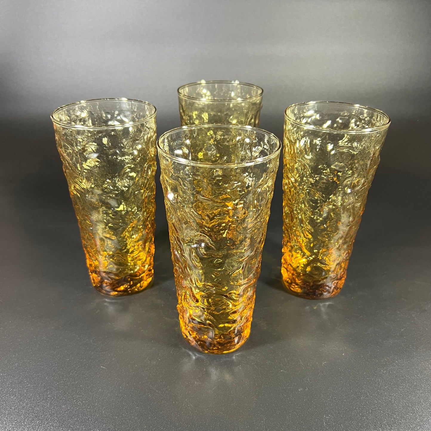 Anchor Hocking Lido Milano Honey Gold Glass Set
