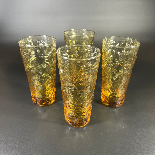 Anchor Hocking Lido Milano Honey Gold Glass Set
