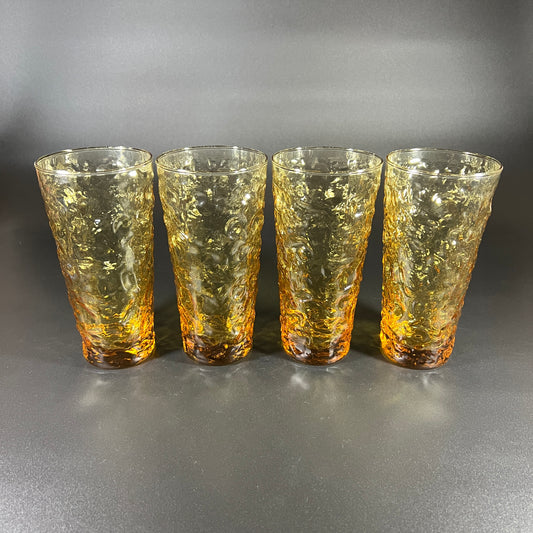Anchor Hocking Lido Milano Honey Gold Glass Set