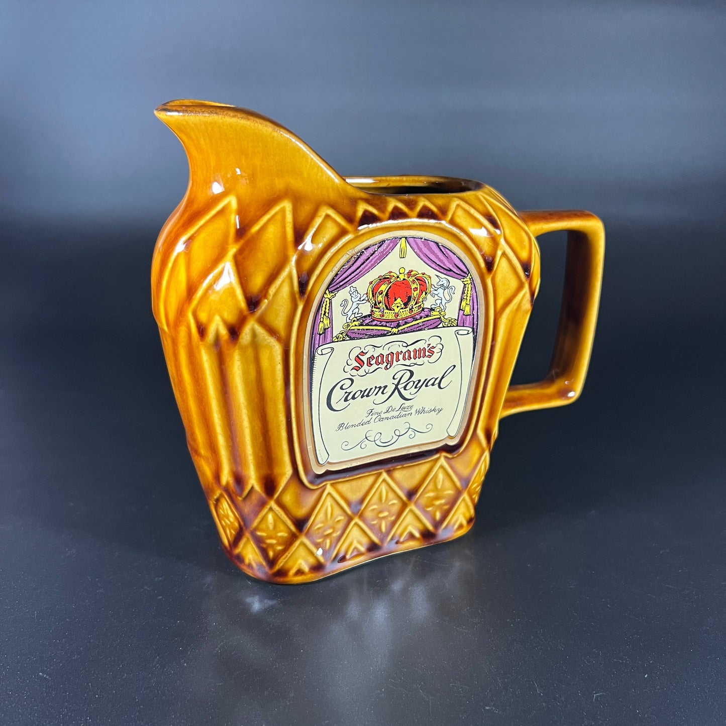 Seagrams Crown Royal Ceramic Pitcher