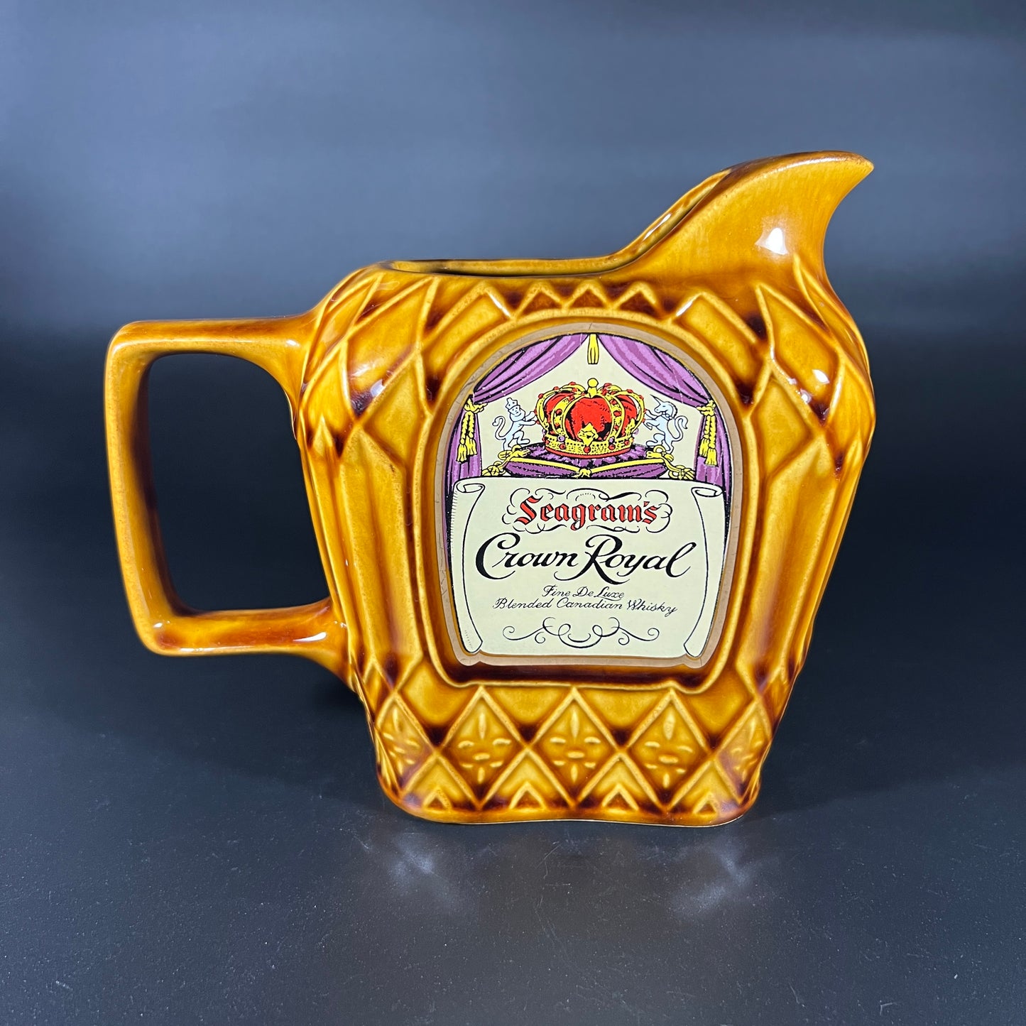 Seagrams Crown Royal Ceramic Pitcher
