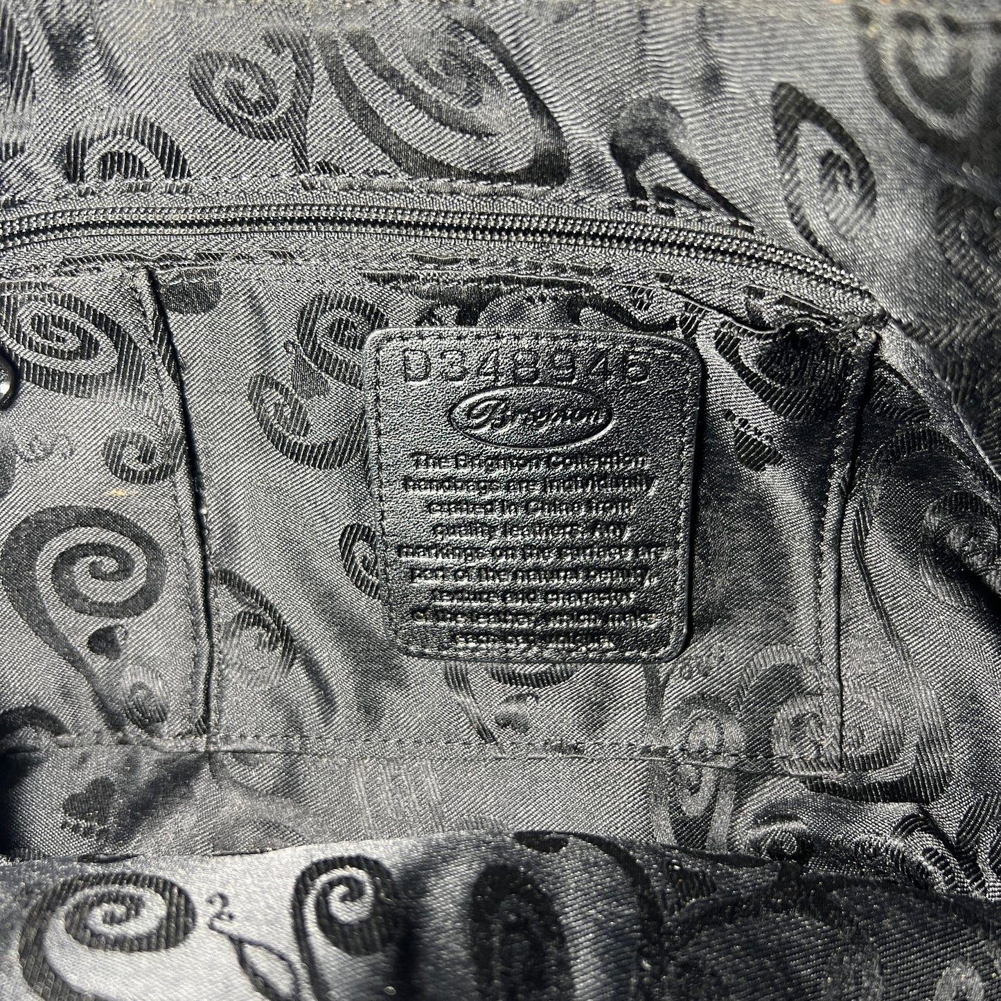 Brighton Ryder Soft Black Hobo Shoulder Bag