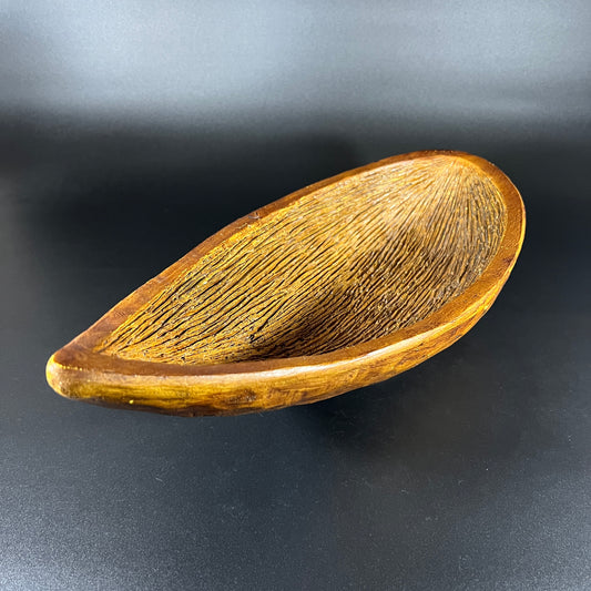 Wooden Teardrop Shaped Bowl