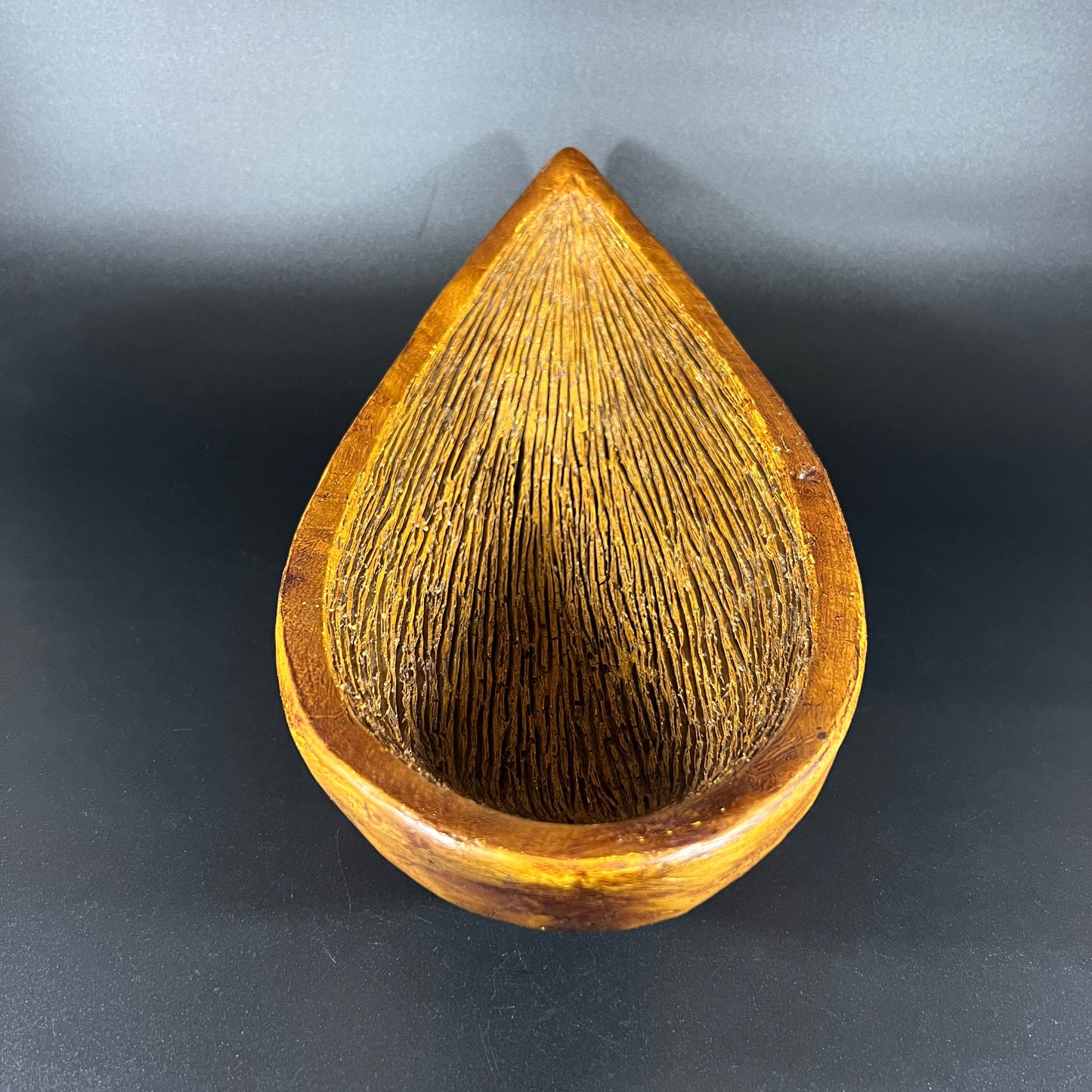 Wooden Teardrop Shaped Bowl