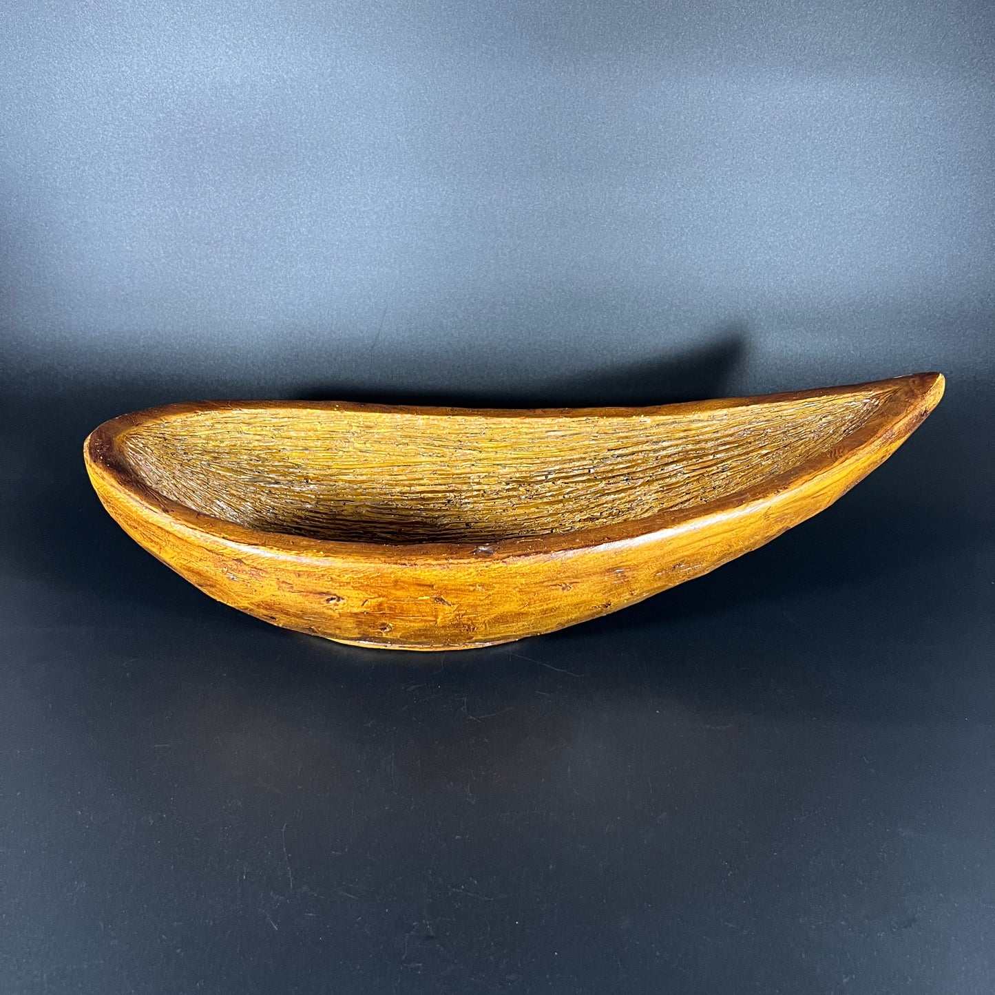 Wooden Teardrop Shaped Bowl