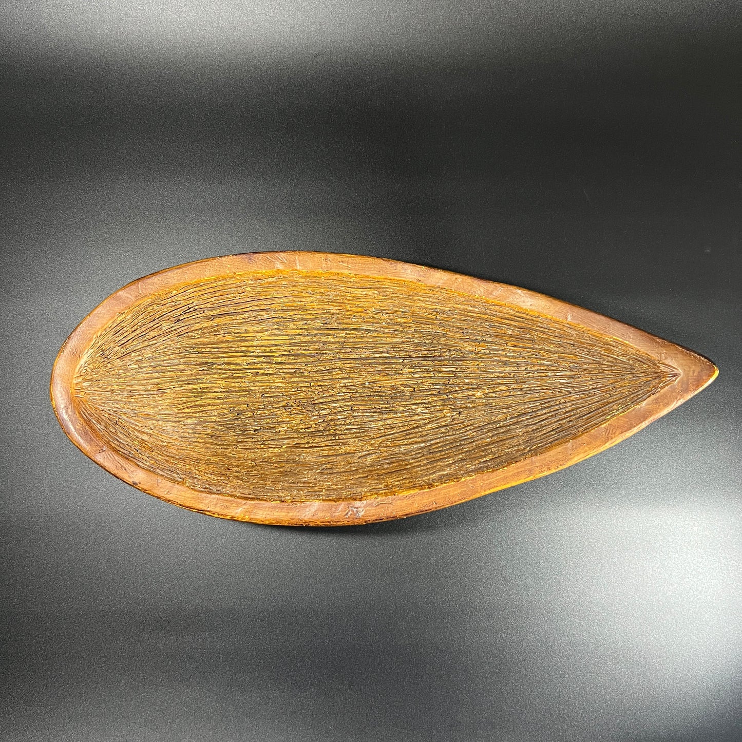 Wooden Teardrop Shaped Bowl