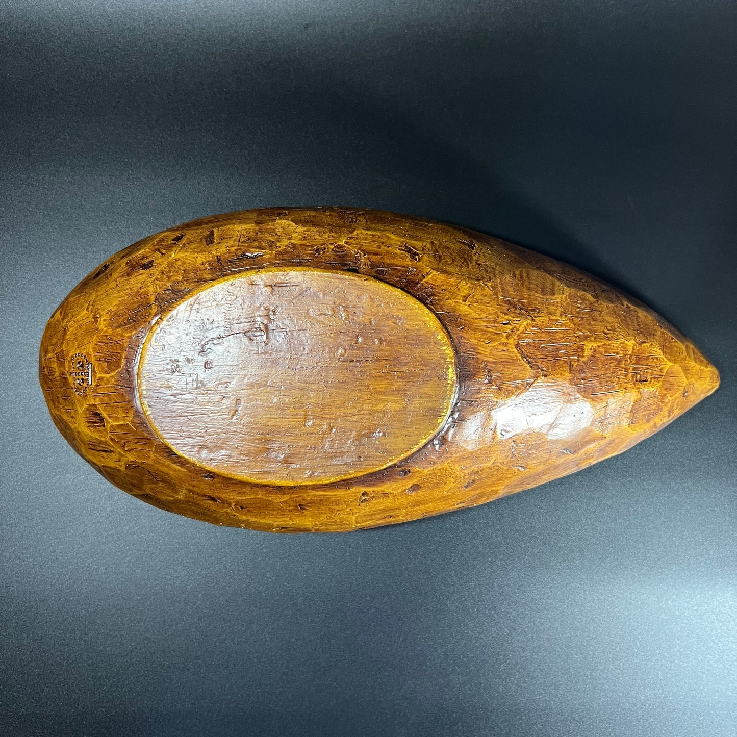 Wooden Teardrop Shaped Bowl