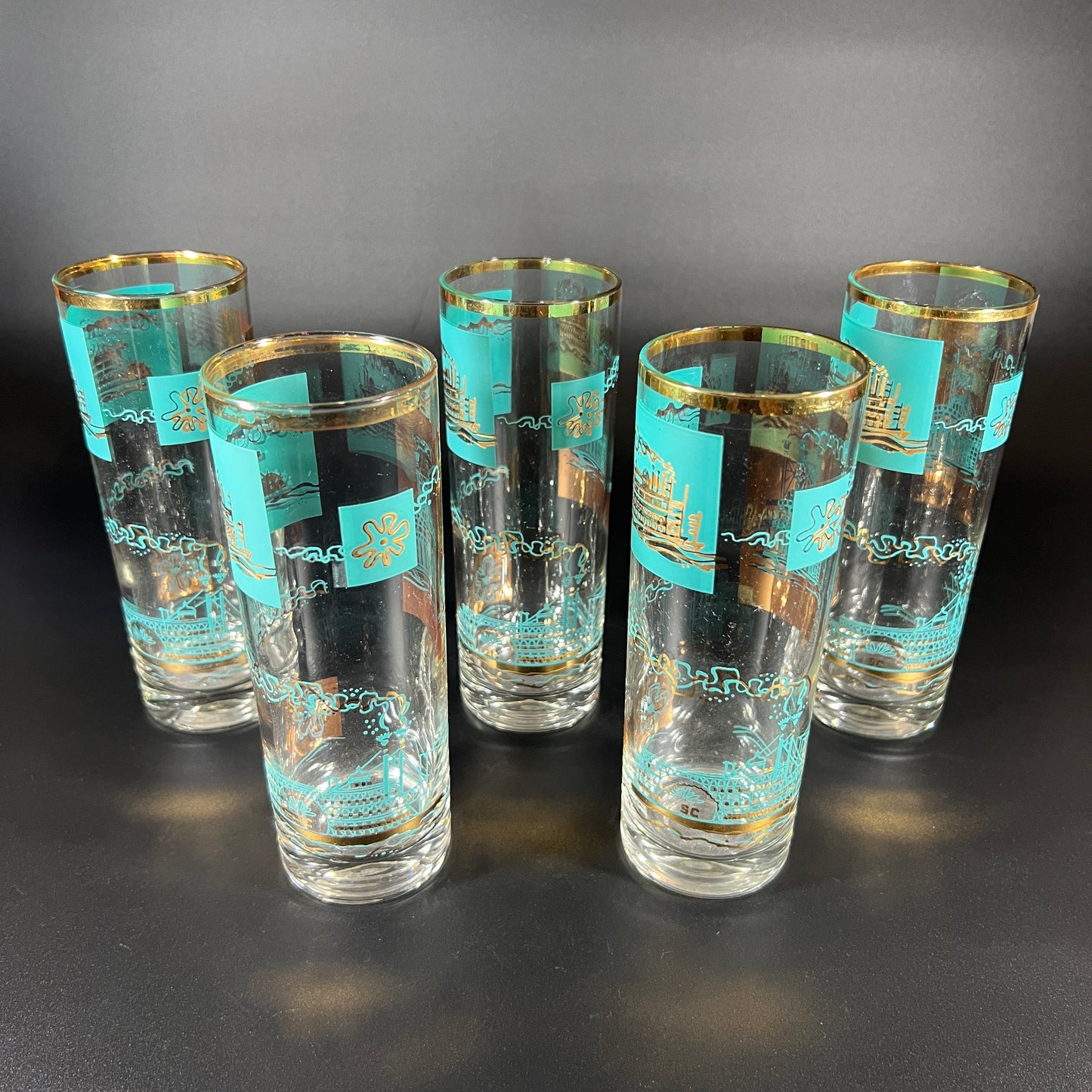 Libbey 1960s "Southern Comfort" Glass Set