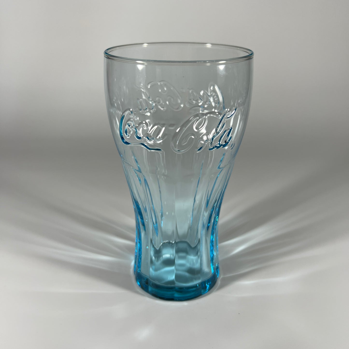 Sky Blue Coca-Cola Glass