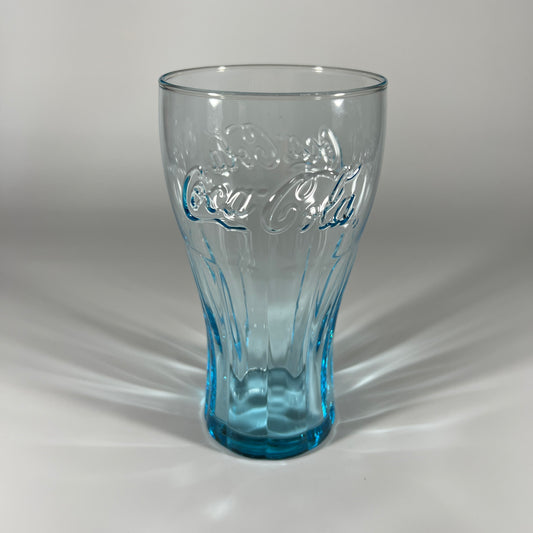 Sky Blue Coca-Cola Glass