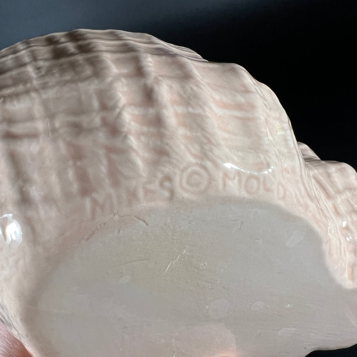 Pink Glazed Shell Bowl