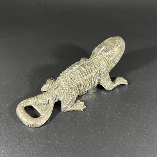Silver Plated Lizard Bottle Opener