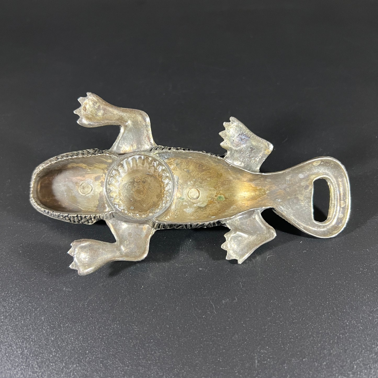 Silver Plated Lizard Bottle Opener