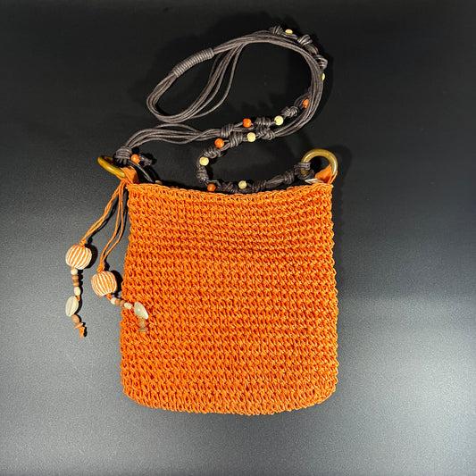 Sand & Surf Orange Woven Purse