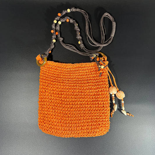 Sand & Surf Orange Woven Purse