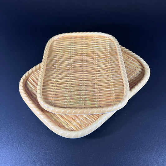 Faux Wicker Trays