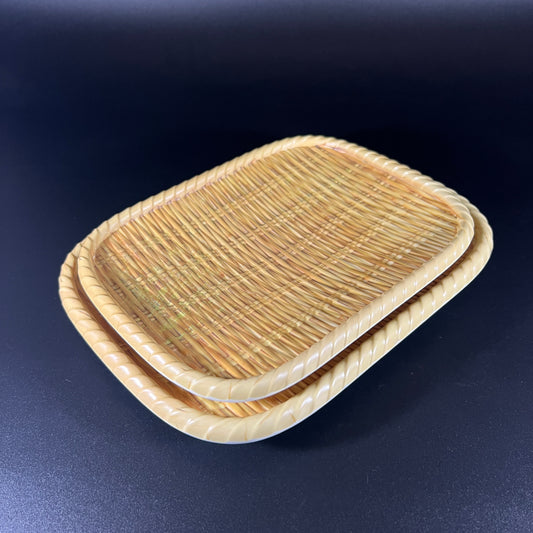 Faux Wicker Trays