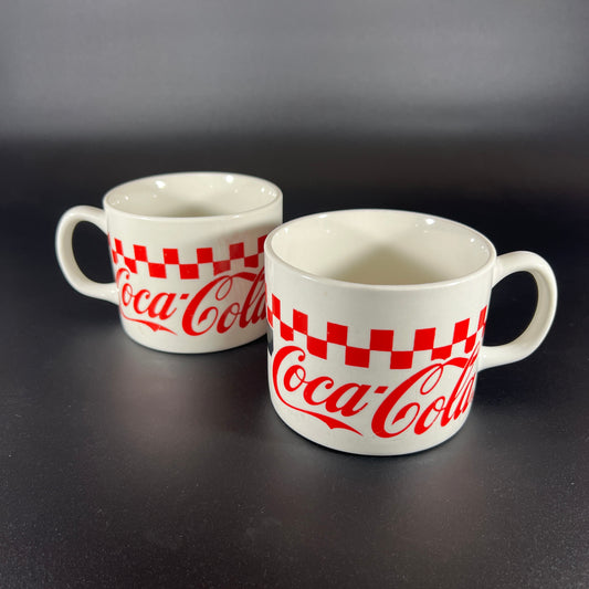 Vintage Coca-Cola Soup Mugs (set of 2)