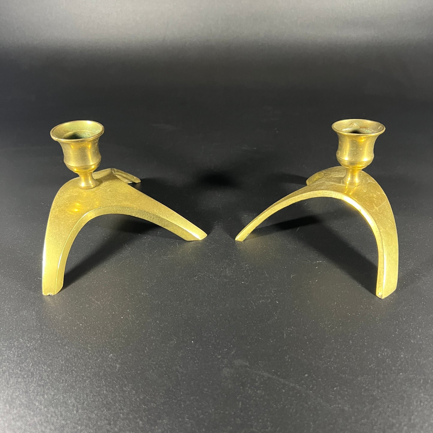 Brass MCM Candle Holders (set of 2)