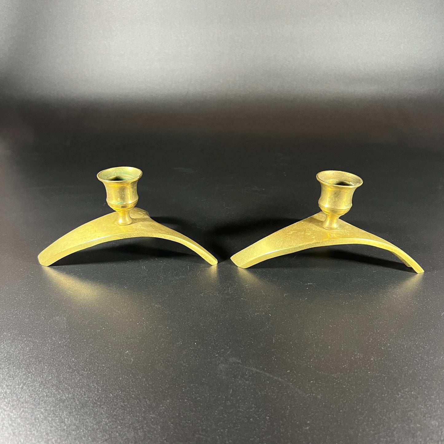 Brass MCM Candle Holders (set of 2)