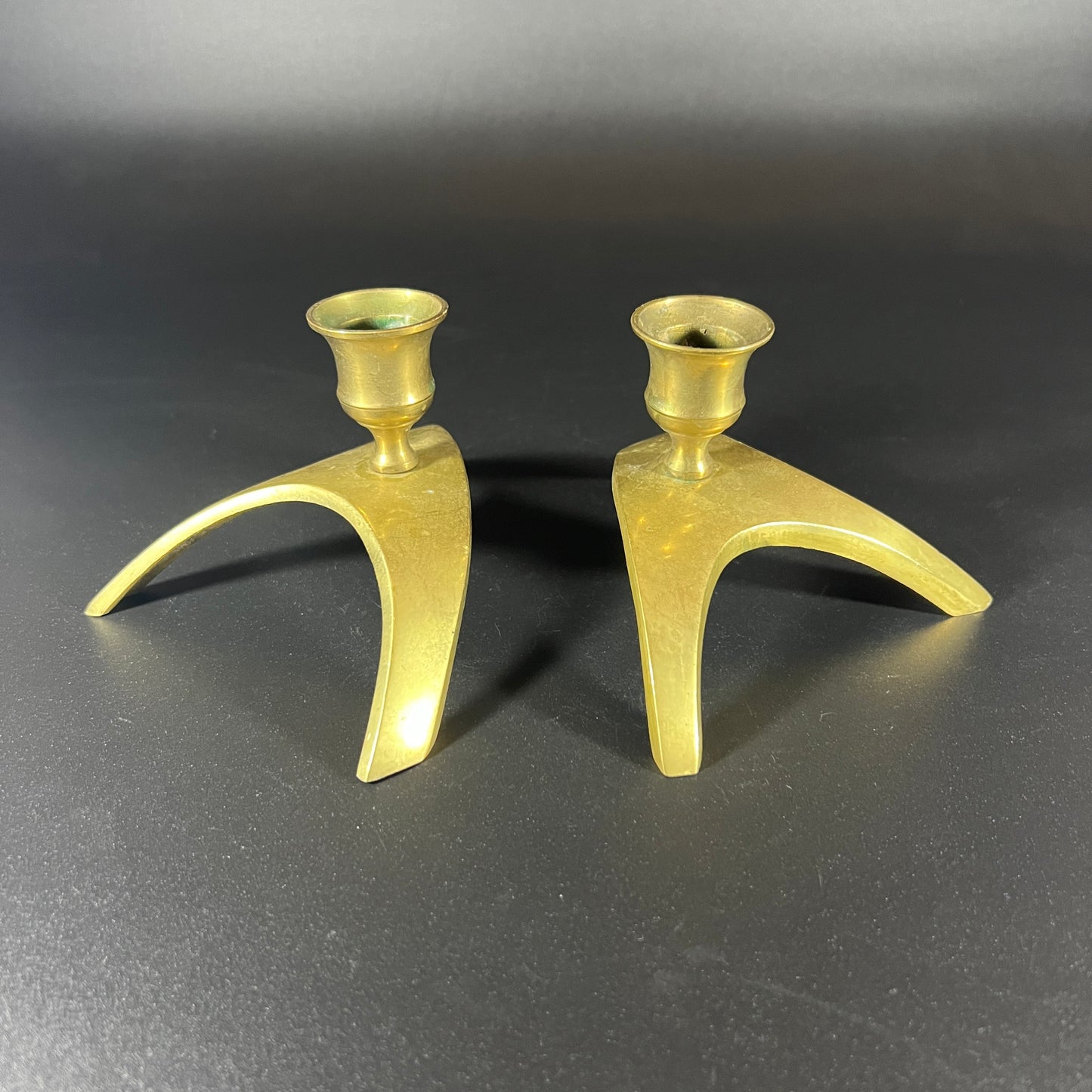Brass MCM Candle Holders (set of 2)