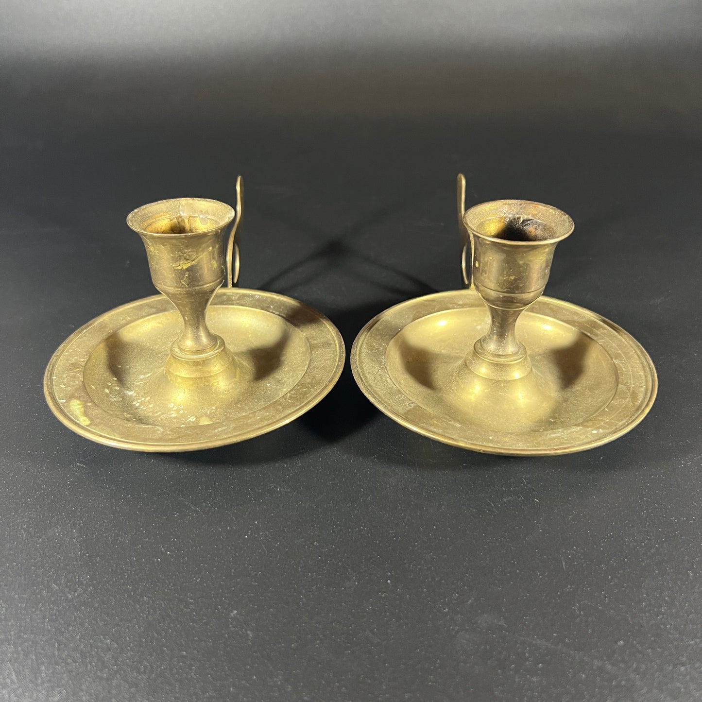 Vintage Brass Candle Holders (set of 2)