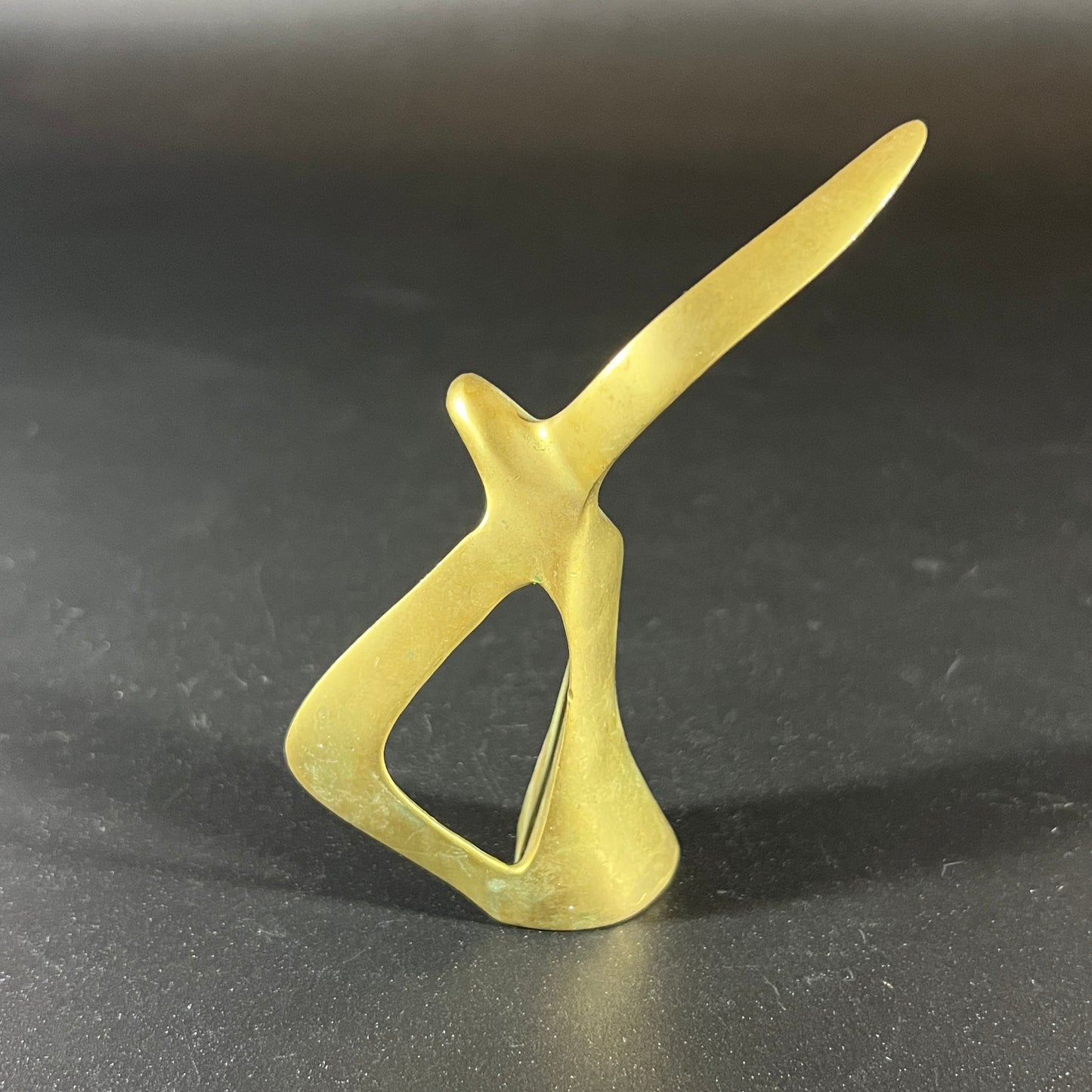 Vintage Minimalist Brass Seagull Statue
