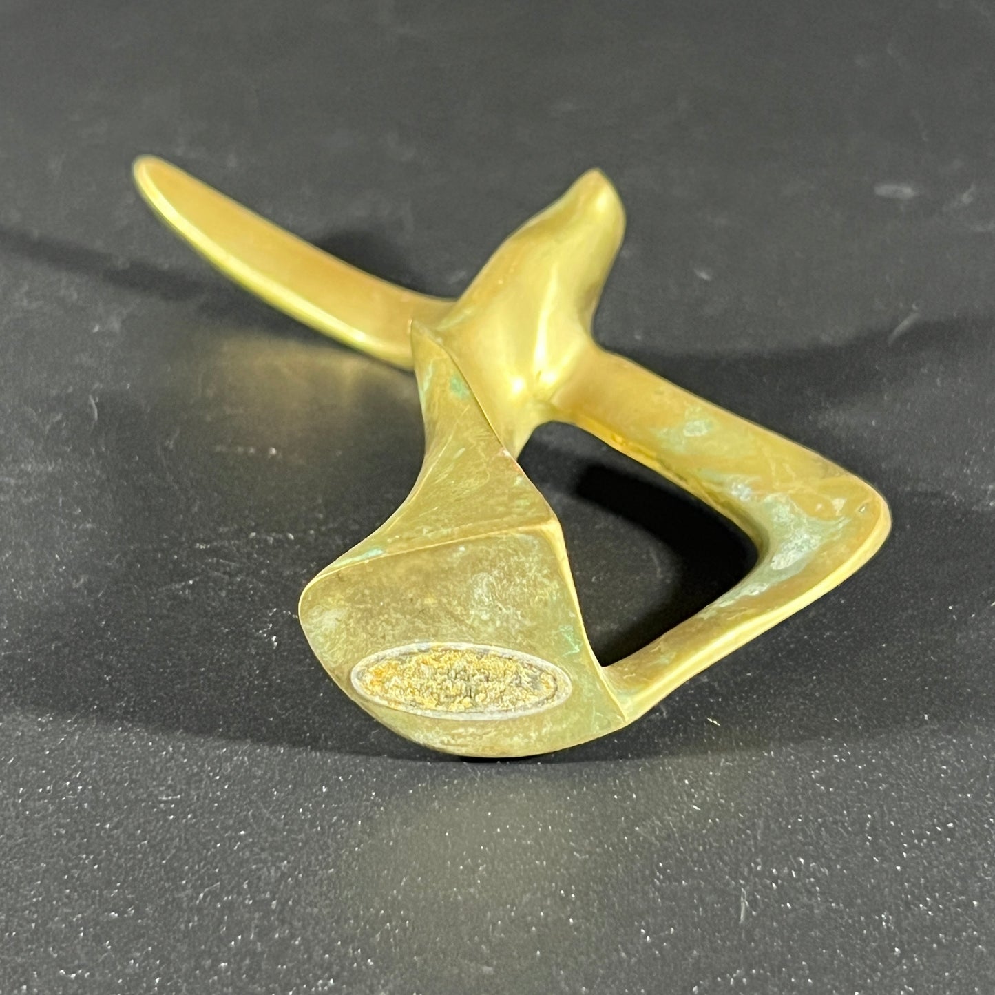 Vintage Minimalist Brass Seagull Statue