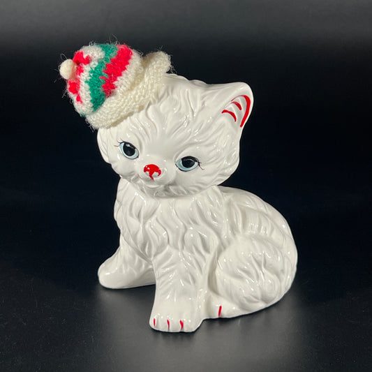 Vintage Kitschy Christmas Kitty