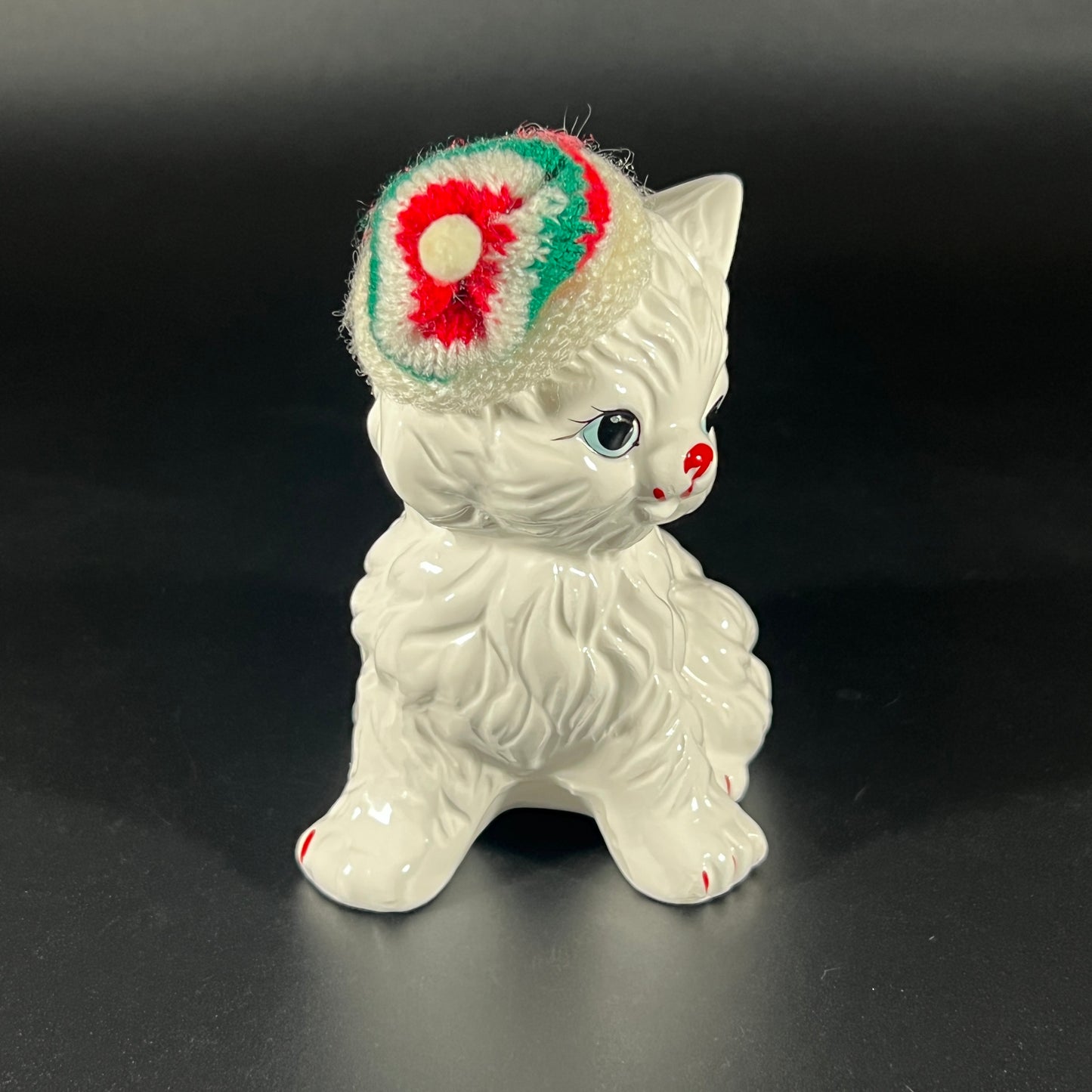 Vintage Kitschy Christmas Kitty