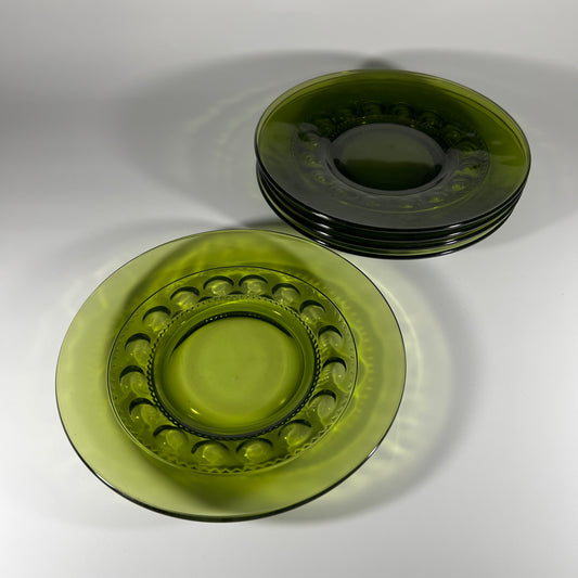 Indiana Glass King's Crown Vintage Plates (set of 5)