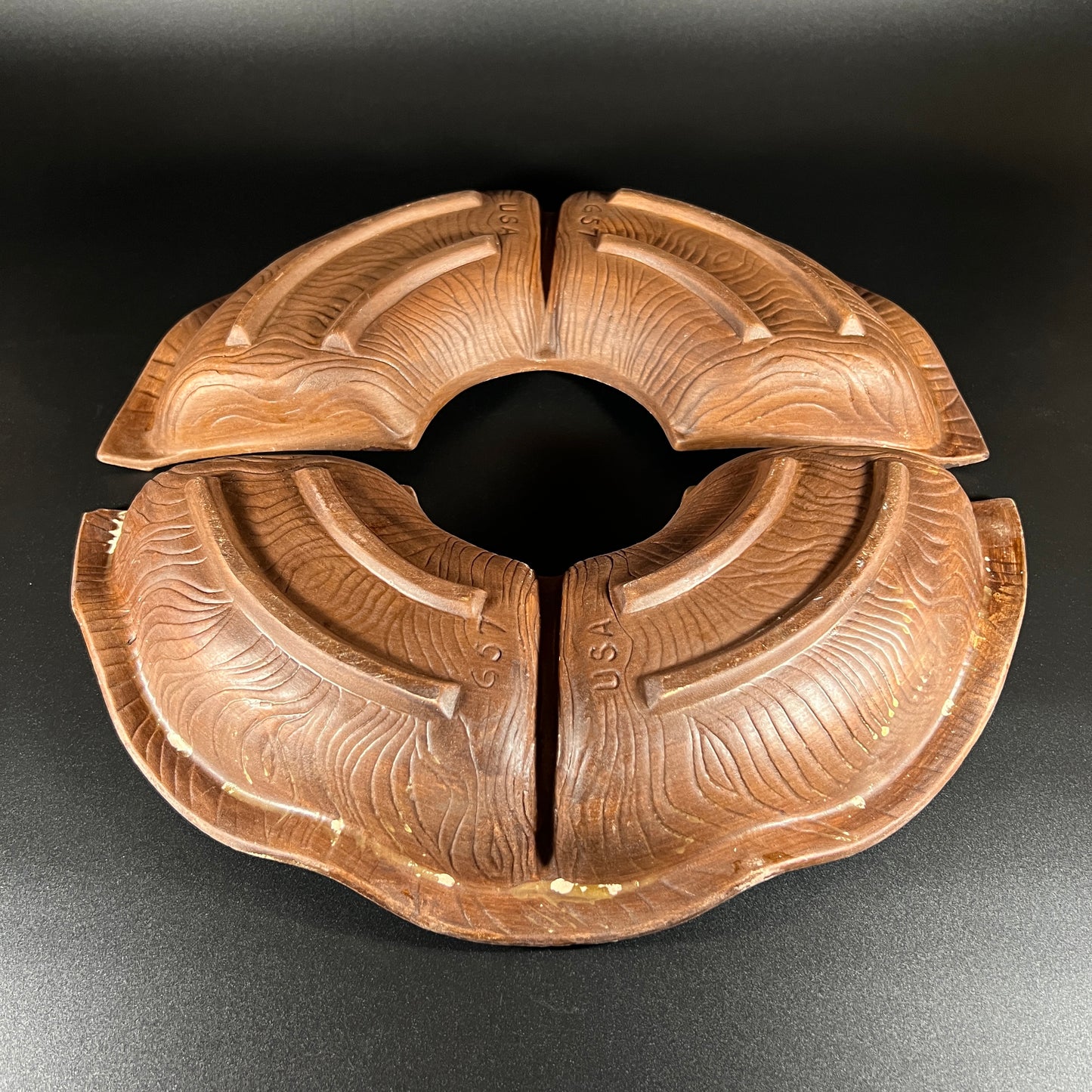 California Pottery Orange 2 Piece Serving Dish