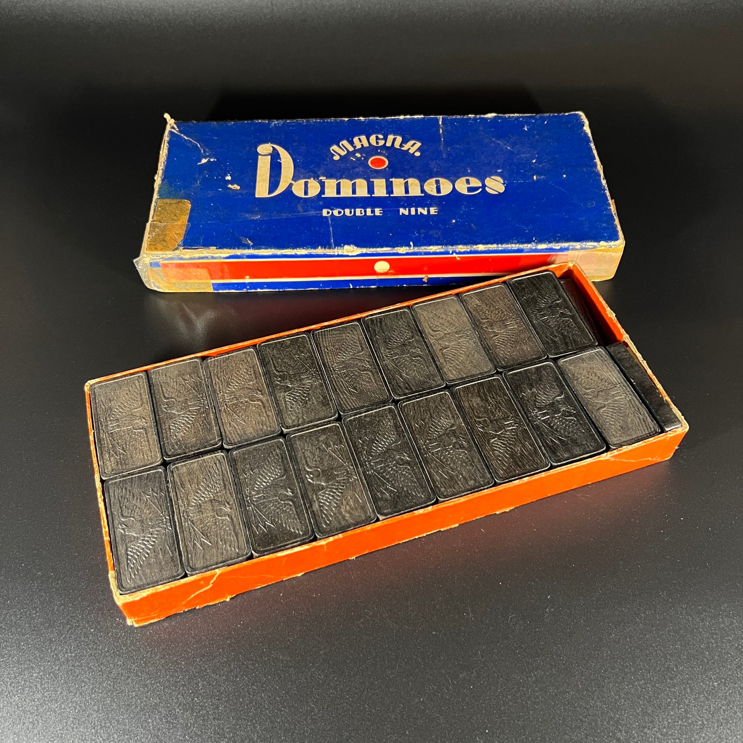 1950s Dominoes Double Nine Game Set