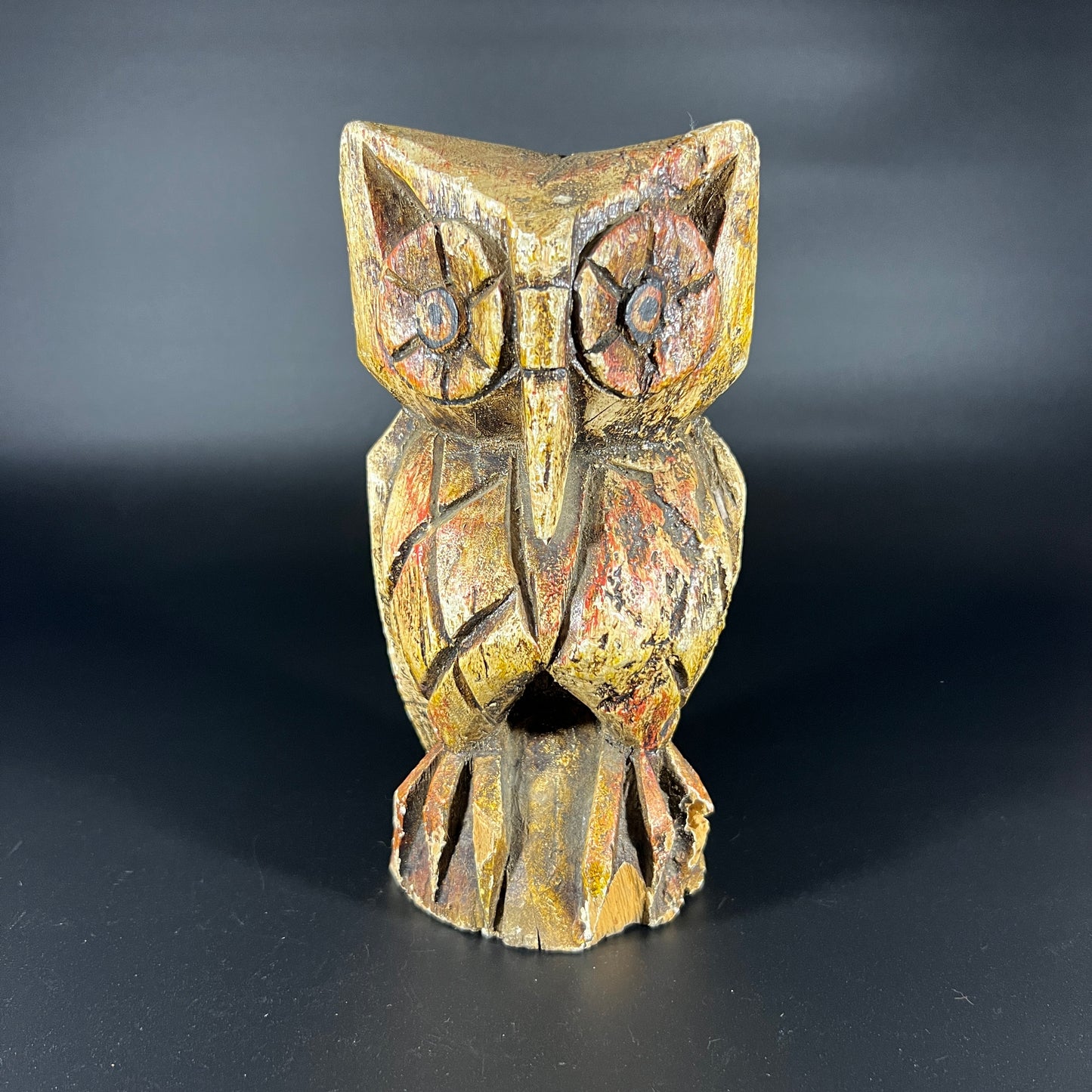 MCM Hand-carved Wooden Owl