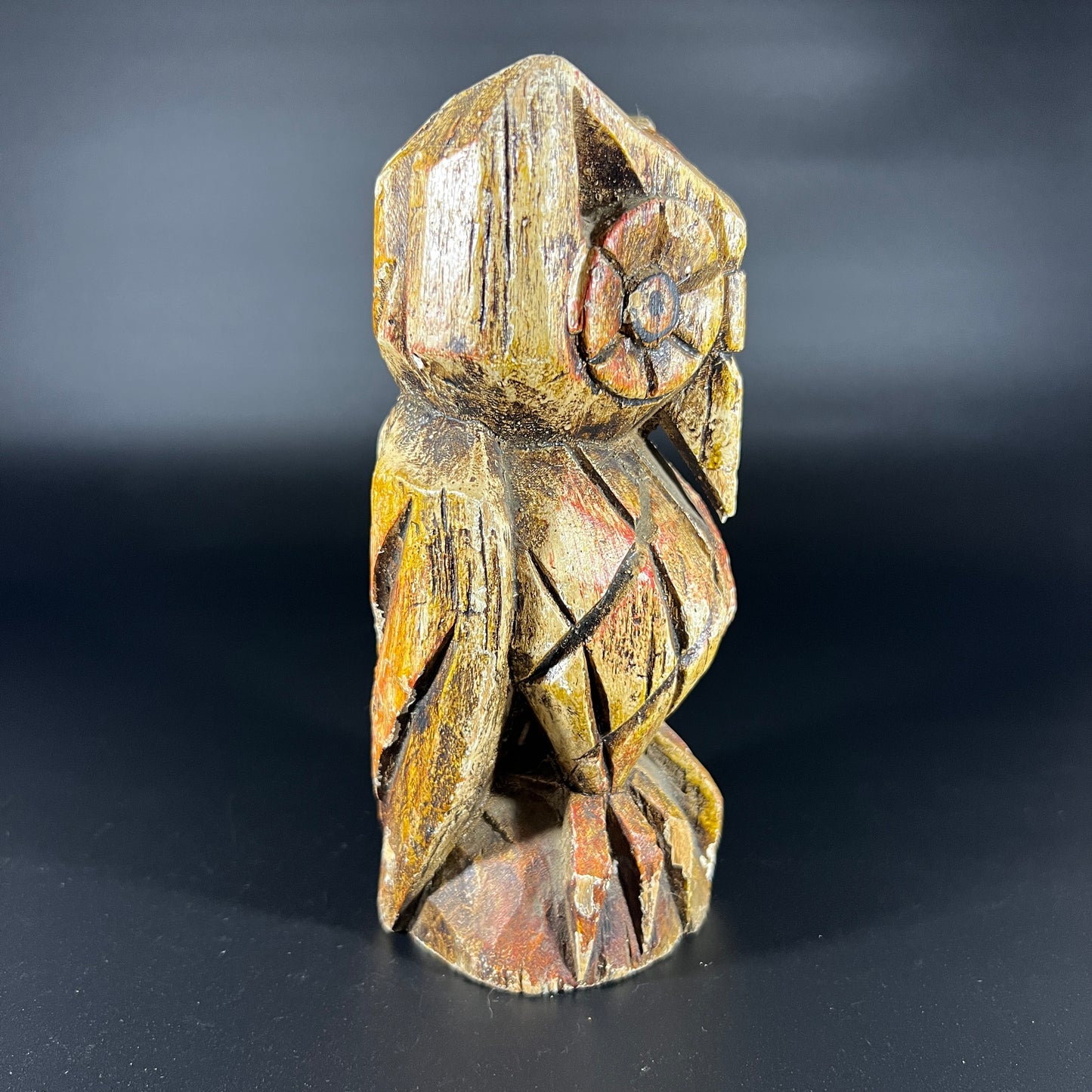 MCM Hand-carved Wooden Owl