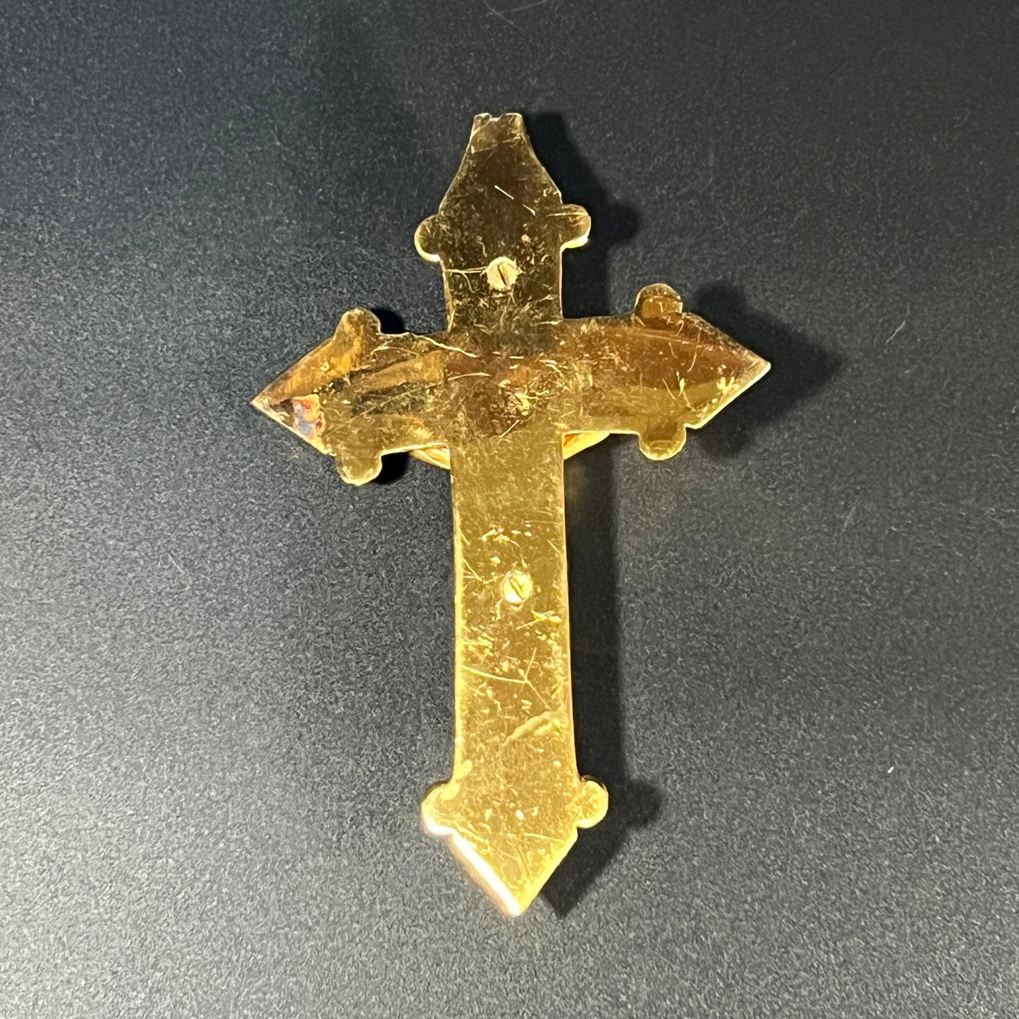1940s Brass and Bakelite Personal Crucifix