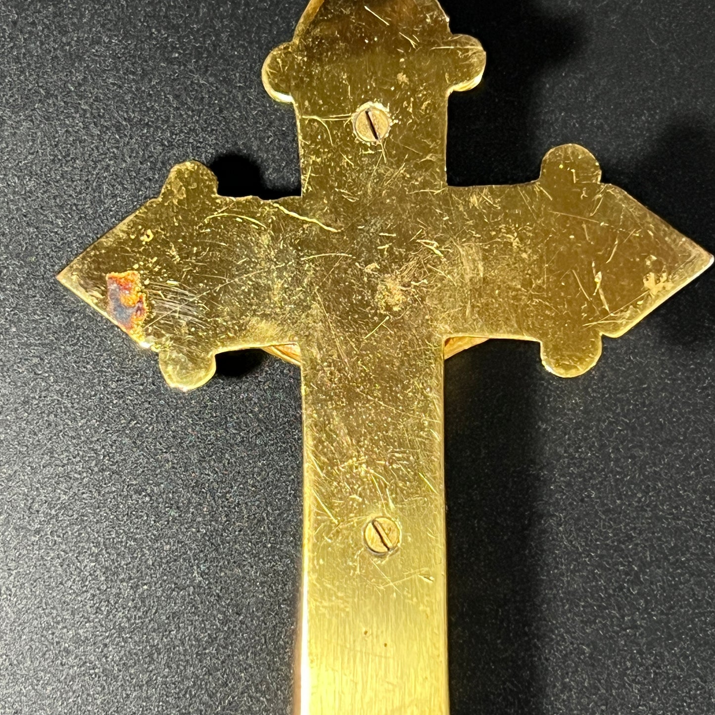 1940s Brass and Bakelite Personal Crucifix